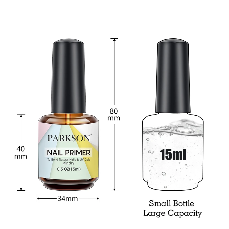 Parkson 15 ml greitai džiūstantis gruntas be rūgščių UV gelio pagrindo gruntas Nereikia UV LED lempos mirkyti gelinis nagų lakas nagų dailės dizainui_voghion.com