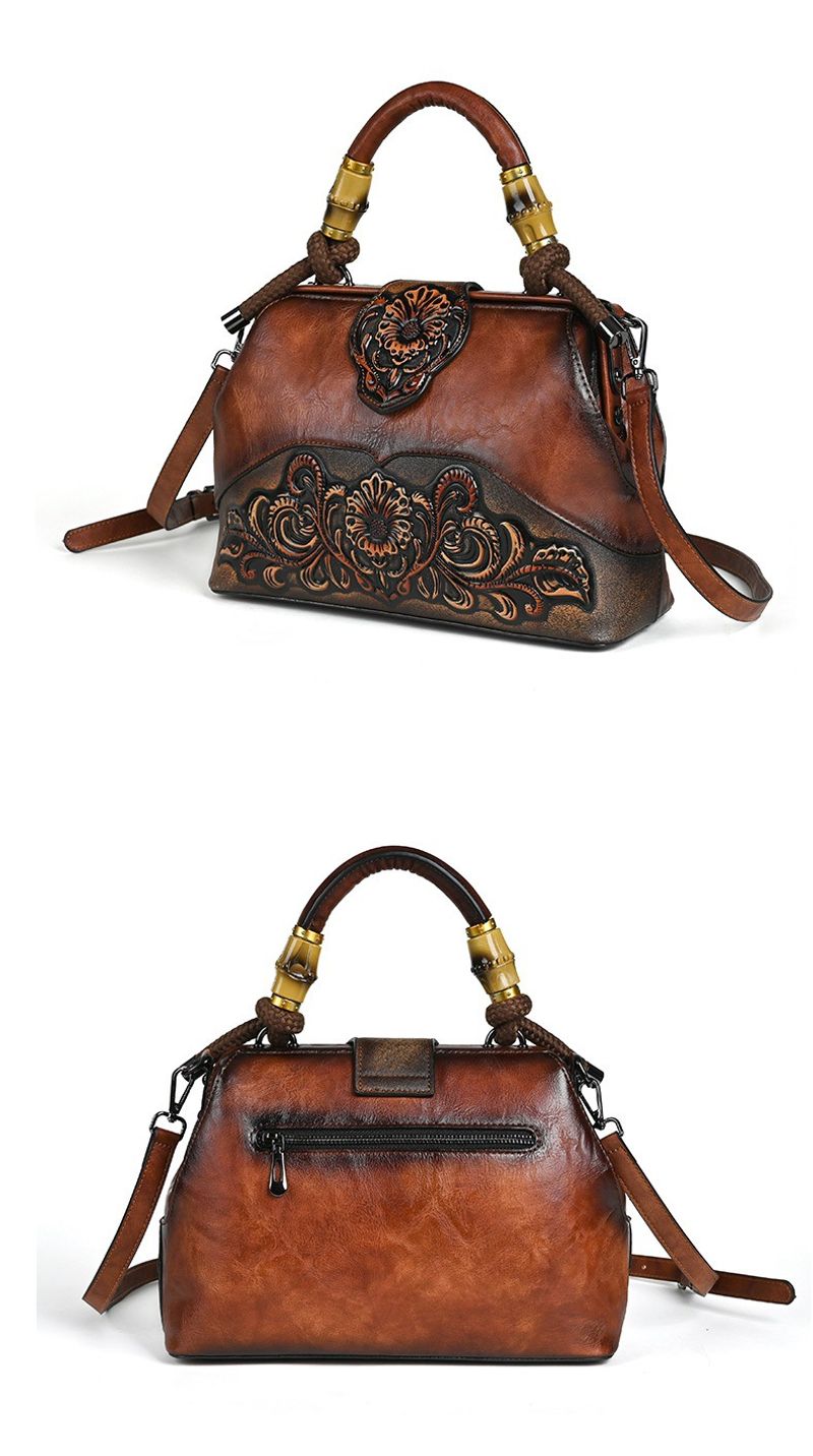 2024 Vintage Schulter Umhängetaschen Spleißen litche geprägte Handtasche für Damen Geschenk Geldbörse PU Leder_voghion.com