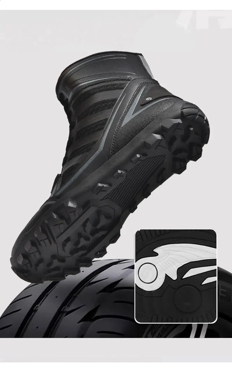 Breathable Striped Motorcycle Off-road Boots For Men Hiking Shoes_voghion.com