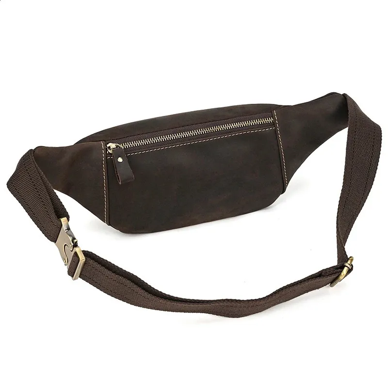 Herren Brusttaschen Crossbody Schulter Mann Männliche Leder Taille Pack SG Tasche Für Outdoor-Sport Gürteltasche Klein 240924_voghion.com