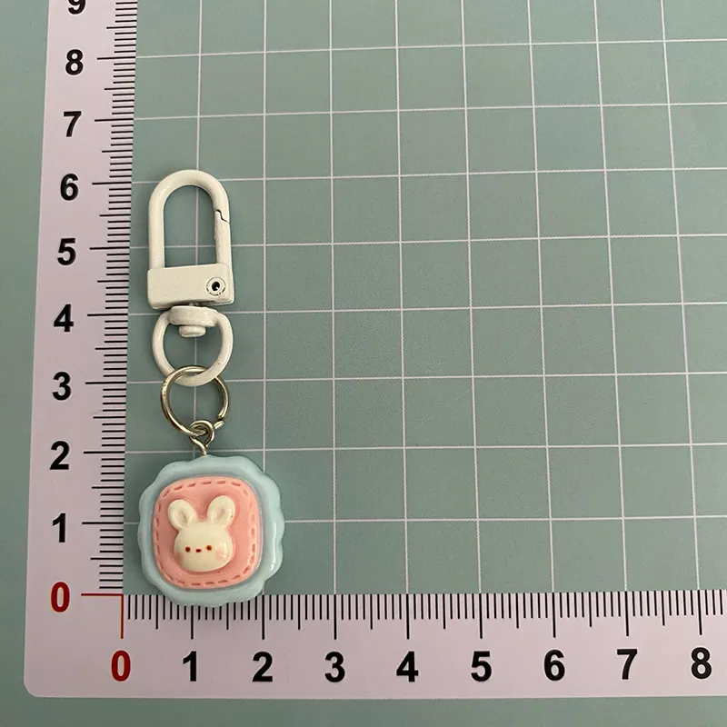 Portachiavi a forma di coniglio con simpatico cartone animato, adorabile e dolce, portachiavi in resina per ragazze, ciondolo per borsa da scuola, custodia per cuffie_voghion.com