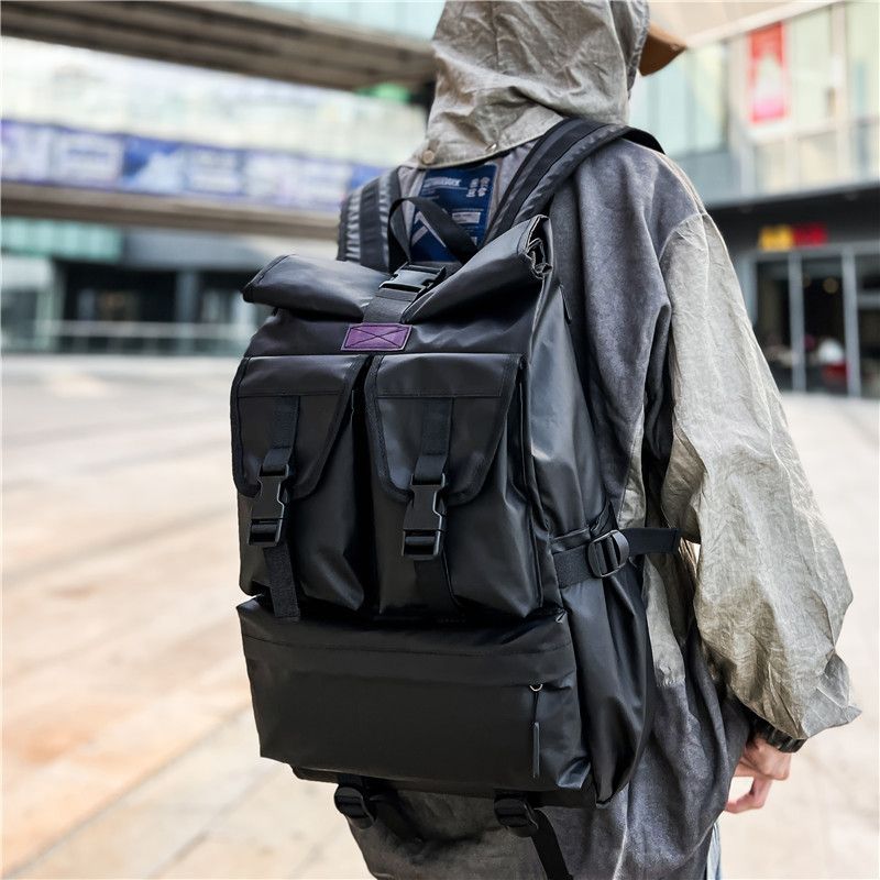 Herren High-End-Sinn, große Kapazität Freizeit Reise Computer Tasche, Arbeitskleidung, Roll Mund wasserdichter Rucksack,_voghion.com