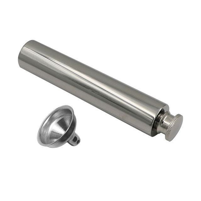 Nuova fiaschetta portatile in acciaio inossidabile da 2 OZ con imbuto per vino, fiaschetta per whisky lucidata a specchio, tubo a fondo piatto, bottiglia per alcol_voghion.com