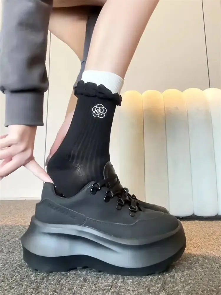 Comfortable Platform Dad Trainers For Women With Thick Sole_voghion.com