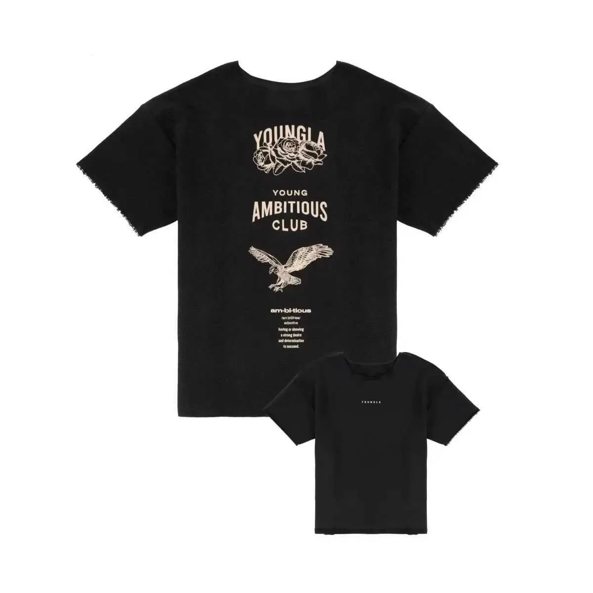 Young La T-shirt Retro Spor Kısa Kollu Erkek Spor Fiess Bol T-Shirt Büyük Boy Erkek Pamuklu Giyim Tişörtler Sokak Giyim_voghion.com