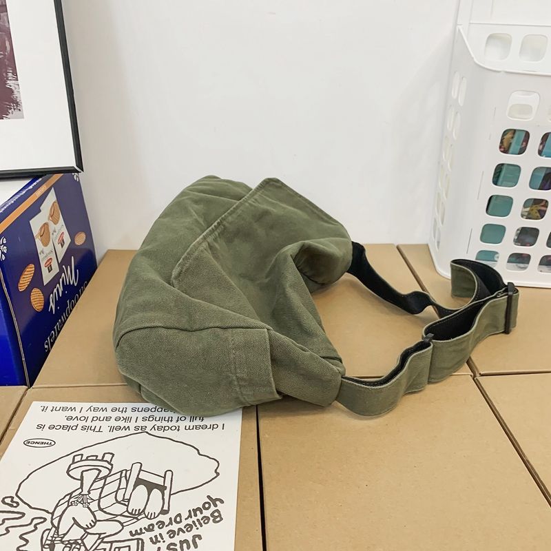 Damen Messenger Vintage Toile Adolescent Schultertasche Tragetaschen Casual Handtasche Sac À Bandoulière_voghion.com