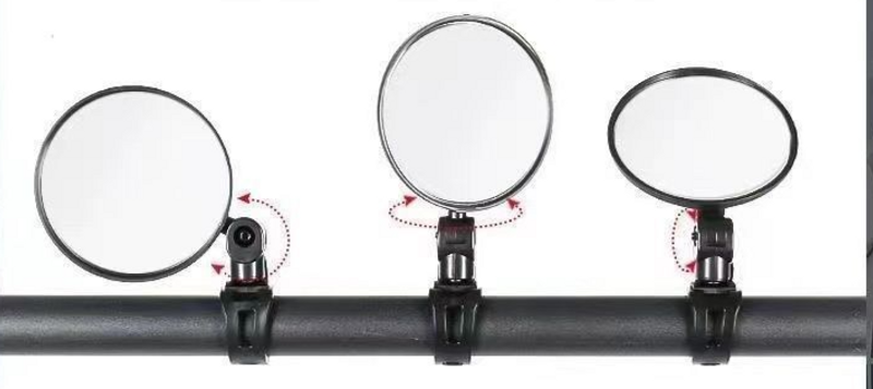 Bicicleta, espelho retrovisor universal grande angular convexo pequeno espelho de marcha ré, bicicleta elétrica de montanha, espelho reflexivo_voghion.com