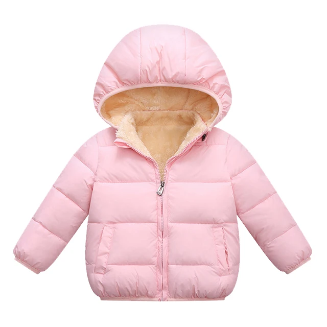 Abrigos de invierno para bebés y niños, chaquetas gruesas de felpa cálidas para niños y niñas, chaquetas con capucha de piel, ropa para niños_voghion.com