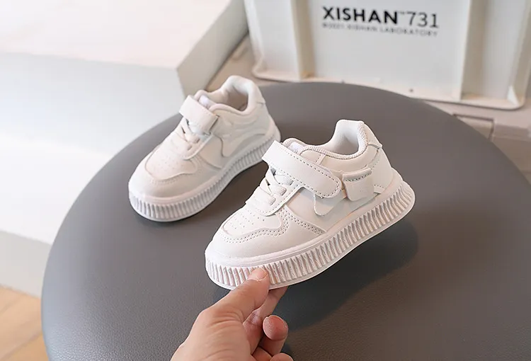 Children's Thin Bottom Plate Spring And Fall New Boys Velcro Low-top Girls White Tide Children's Shoes Sizes US6C-US13C_voghion.com
