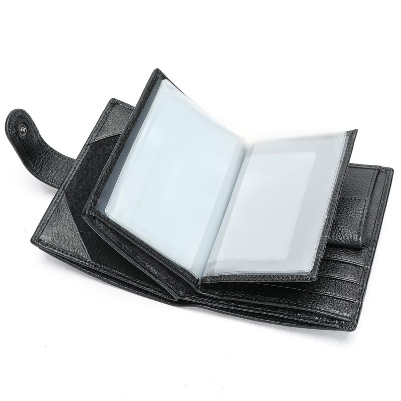 Herren-Geldbörse aus Leder, mit mehreren Kartenfächern, US-Dollar-Halter, Geldbörse, Rindsleder erster Schicht,_voghion.com