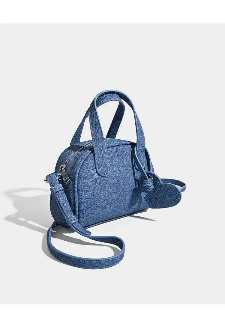 Strukturierte Damen-Denim-Handtaschen, solide, große Kapazität, lässige Schultertasche, weibliche Pendeltasche, vielseitige Umhängetasche, Jeans_voghion.com
