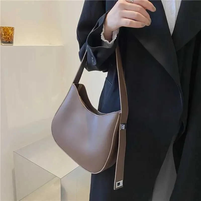 Kadınlar için Rahat Omuz Çantası PU Deri Yarım Ay Çapraz Çanta Messenger Çanta ve Cüzdan Alışveriş Telefon ÇantasıC241105_voghion.com