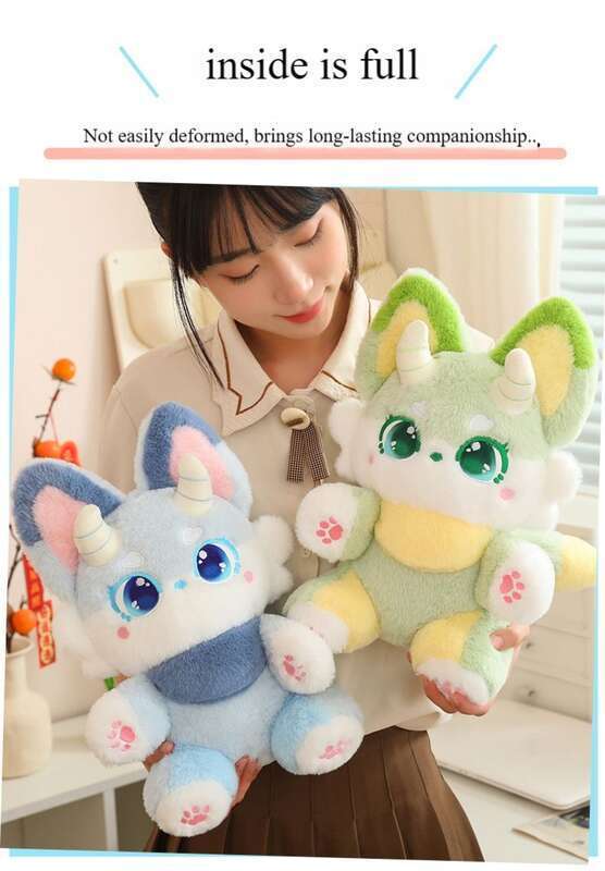 【 Hot Selling 1130 Pieces In 30 Days 】 Cute Phantom Beast Nina Fox Girl Sleeping Plush Toy Cloth Doll Birthday Gift_voghion.com