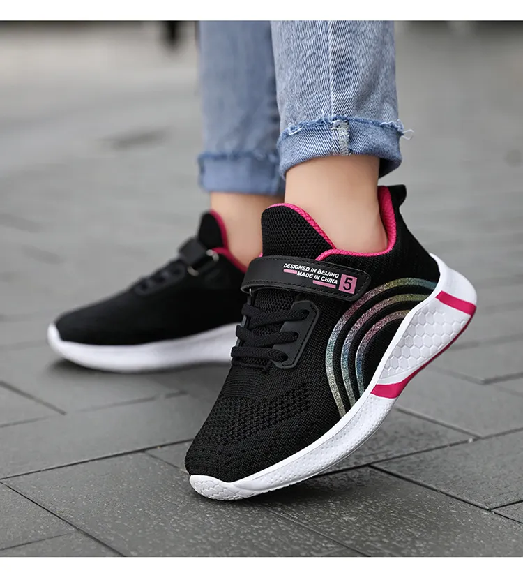 Happysteps Kinder Laufschuhe für Mädchen, Kleinkinder, atmungsaktiv, weich, rutschfest, Sportschuhe für Jugendliche, groß_voghion.com