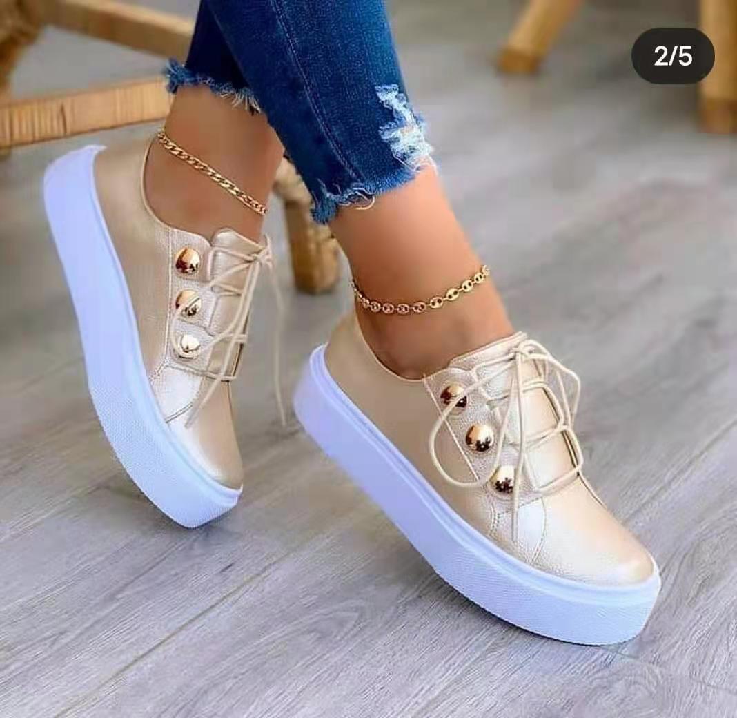 Women’s fashion single shoes casual small white shoes thick sole loafers women’s shoes