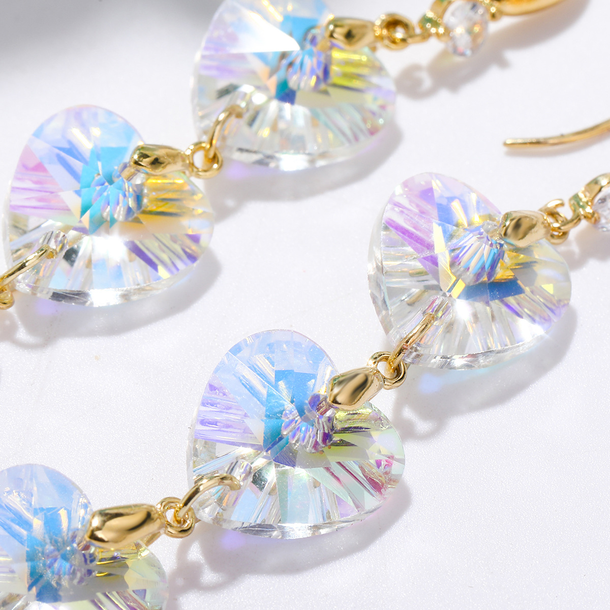 Long Crystal Drop Earrings Colorful Statement Jewellery For Women_voghion.com