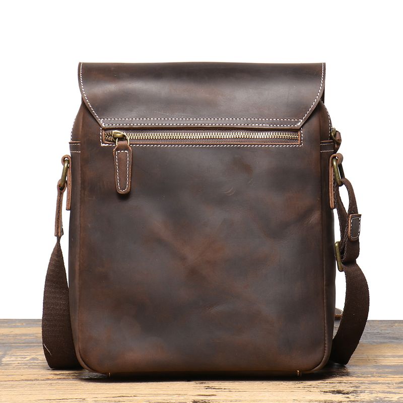 Neue handgefertigte Umhänget aus Leder für Herren, Umhänget, Crazy Horse Leder, Retro-Mode, Rindsleder,_voghion.com