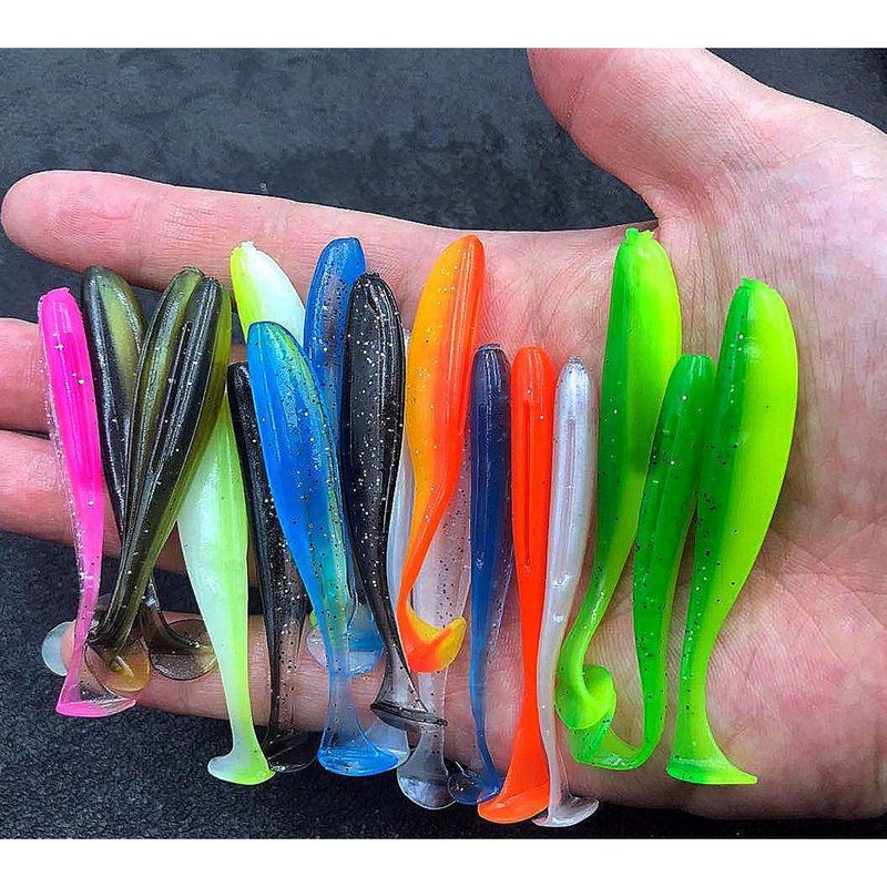 Luya Set Roll Tail Soft Long Throw Lead Head Hook T-Tail Fk Bait Sea Bass Bent Mouth Combination_voghion.com