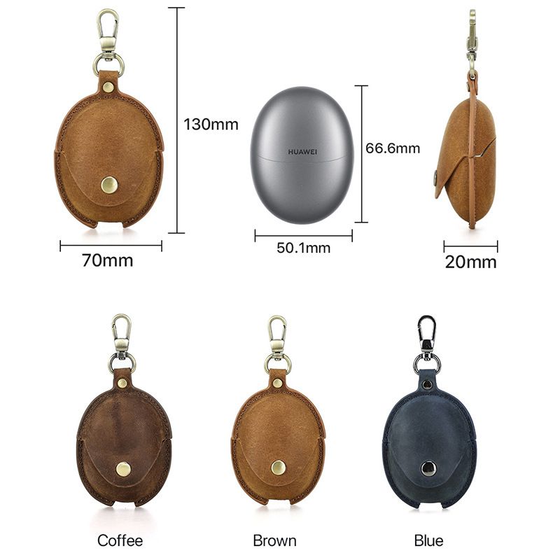 Potrivit pentru noua husă Huawei FreeBuds5, husă de protecție portabilă anti-cădere din piele de vacă pentru căști Bluetooth_voghion.com