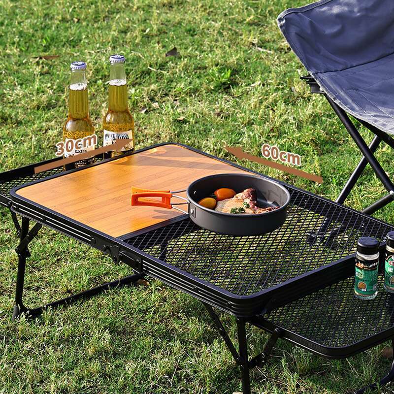 Outdoor Enthusiasts Love It! Folding Grille Iron Mesh T, Multifunctional Design, No Pressure For Port Barbecue_voghion.com