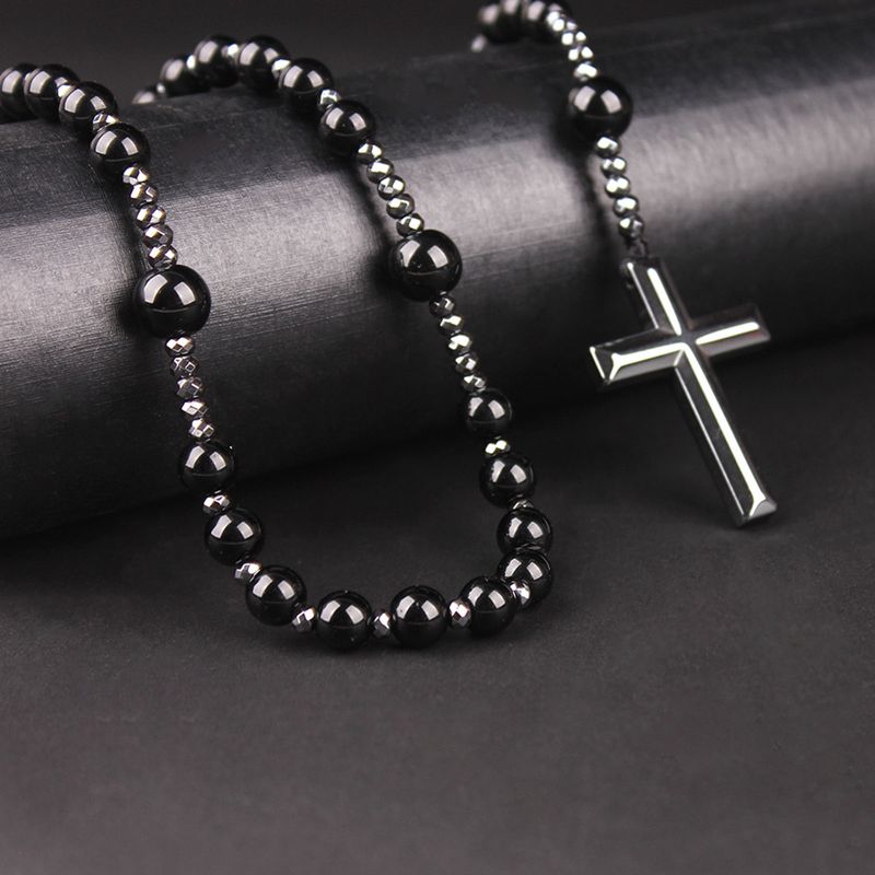 Rosary Prayer Necklace with Pendant Jewelry for Cross Religious Amule