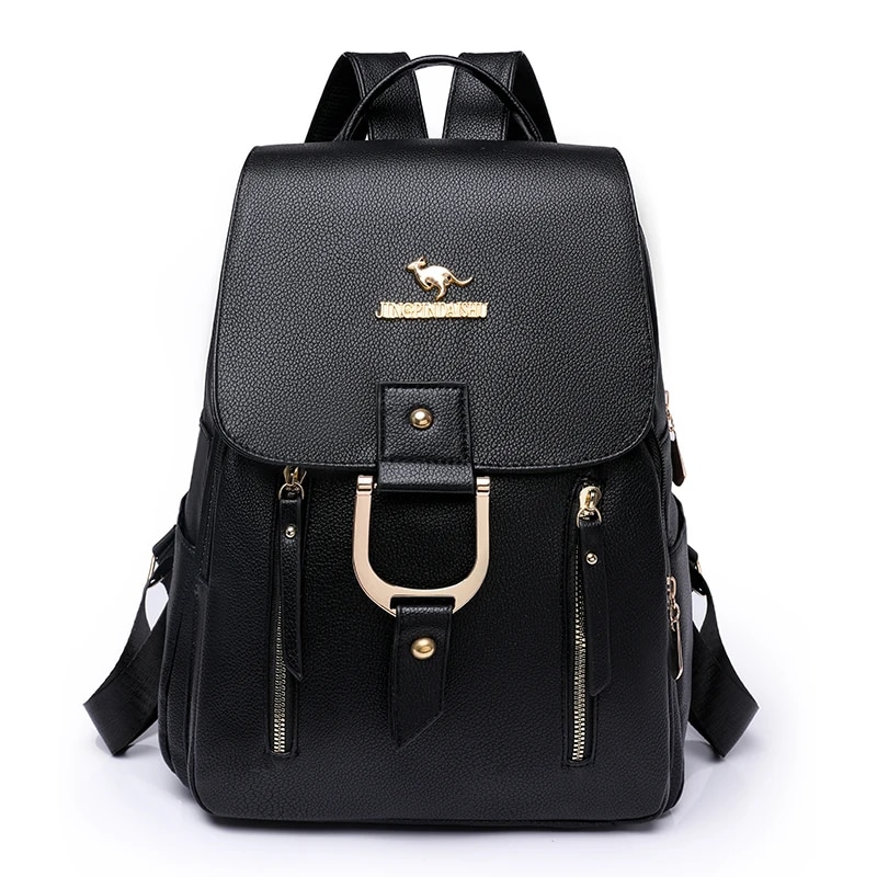 Leather Fahion Women Backpack Outdoor Travel Bag Large Capactiy Girl Schoolbag Daily Knapack Mochila Feminina Sac A_voghion.com