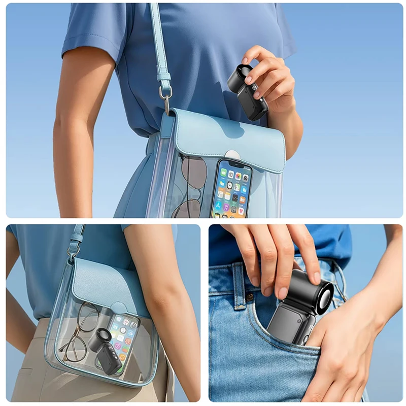 Handlicher Mini Ventilator Tragbar Usb Aufladbar Für Unterwegs_voghion.com