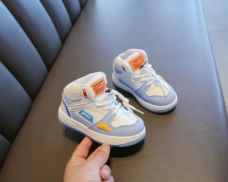 Chaussures de sport montantes pour enfants, baskets de basket-ball Littlesprouts pour garçons et filles, baskets d'école pour tout-petits, tailles 1 à 18_voghion.com