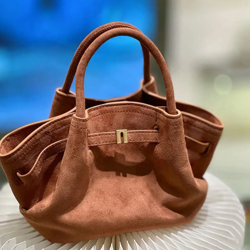 Nuova borsa a mano in pelle scamosciata opaca, borsa a tracolla da donna, grande capacità_voghion.com