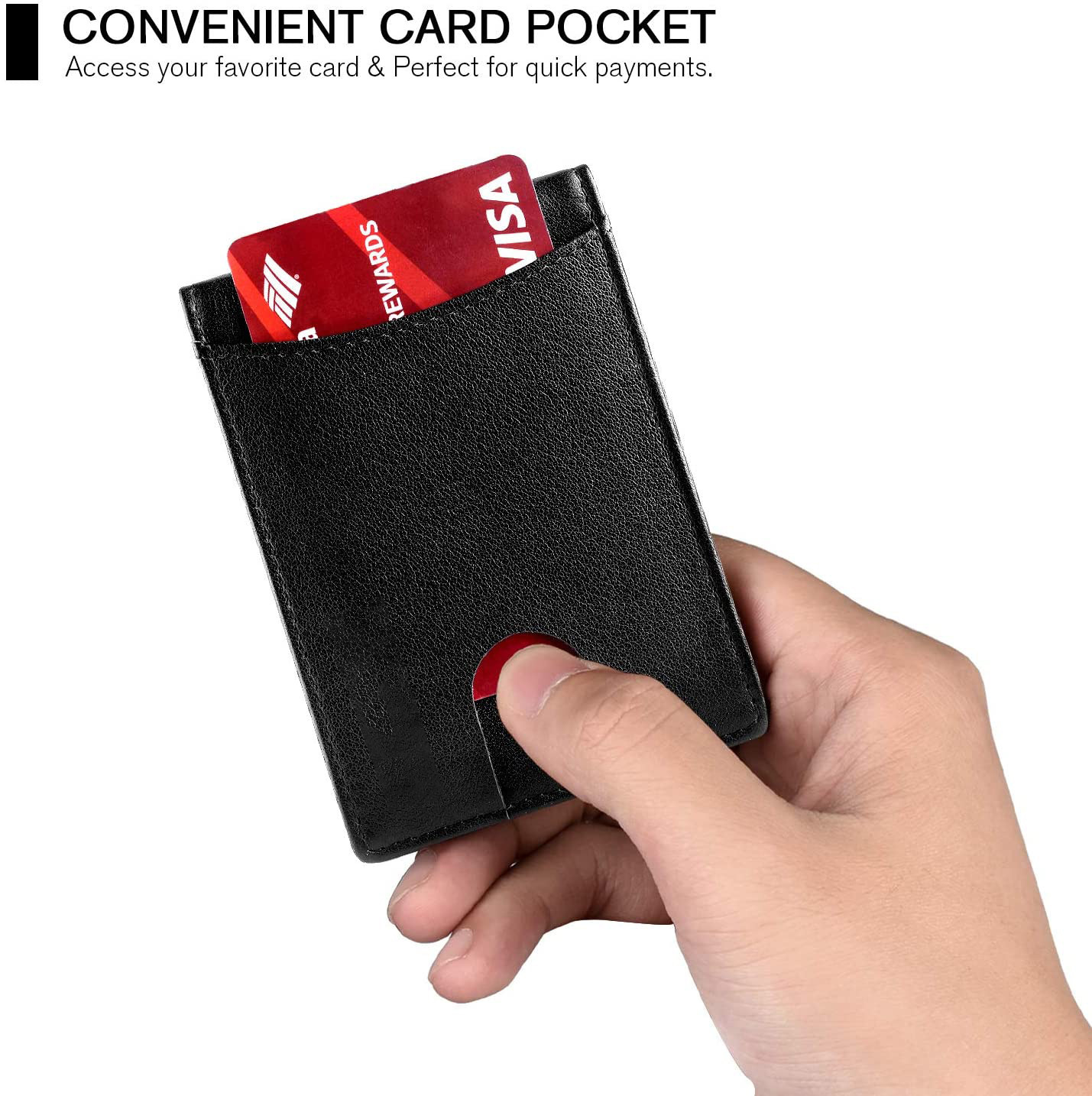 Herrentaschen RFID-Kartenhalter aus Kohlefaser, Mikrofaser, echtes Leder, mehrere Kartenfächer, Dollarclip, Münzgeldbörse, Herren-Kreditkartenhalter_voghion.com