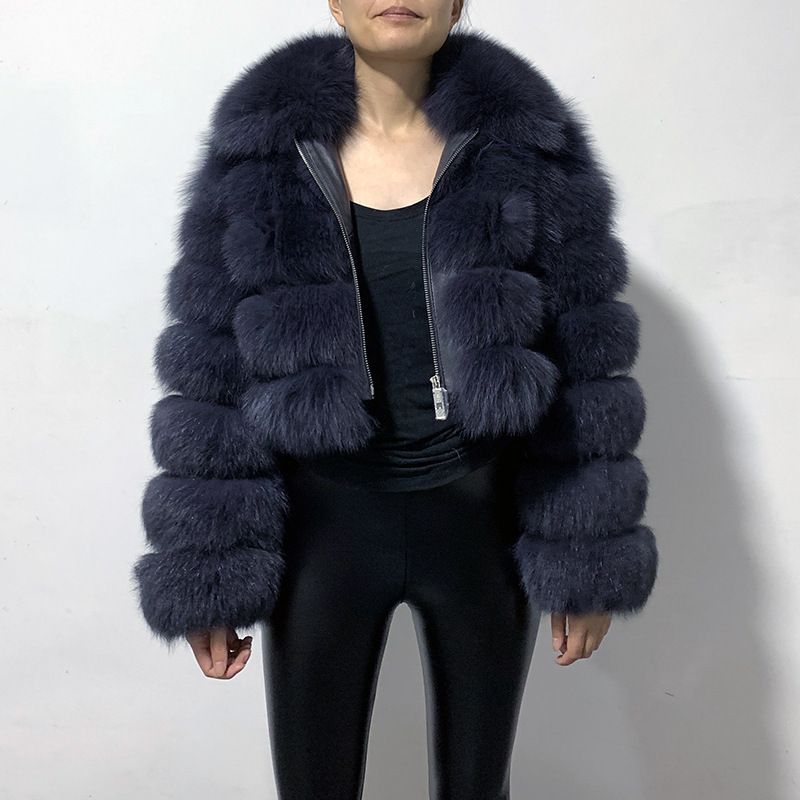 Vêtements pour femmes manches courtes en fourrure pour femmes automne et hiver hauts chauds manteau en peluche tendance_voghion.com