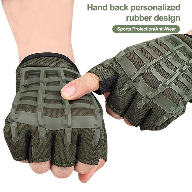 SportLife 1 Paar Fiess Halbfinger-Trainingshandschuhe, atmungsaktiv, Sporthandschuhe mit Handgelenkschutz, Gymnastikhandschuhe_voghion.com