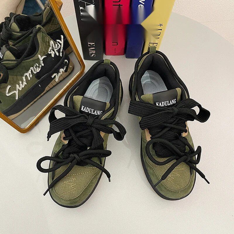 Xu Gwang's populaire Instagram-trend voor vrouwen, comfortabele dikke zolen, nichestudenten, Amerikaanse stijl board casual_voghion.com
