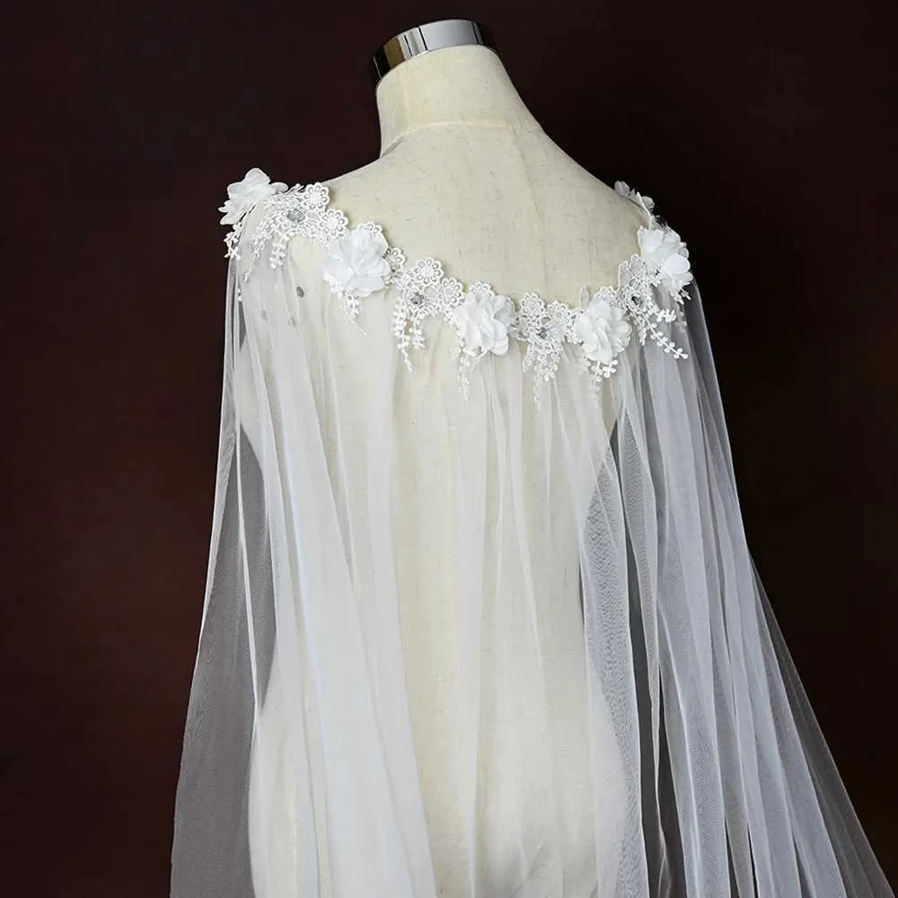 Gioielli per capelli da donna, mantella da sposa, veli, scialle lungo in stile cattedrale, accessori per abito da sposa, per la decorazione delle spalle_voghion.com