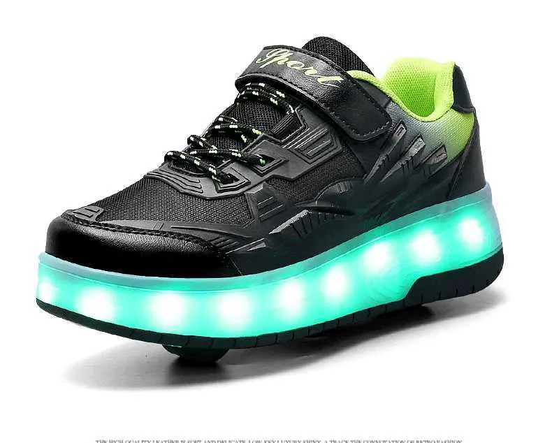 Düz Paten Erkek Kız Yanıp Sönen Işıklar İki Tekerlekli Paten Ayakkabı Led Işıklı Işıklı Spor Ayakkabılar Açık Hava Günlük Ayakkabılar_voghion.com