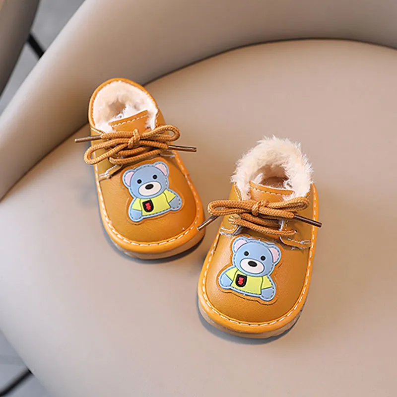 Infant Winter Erste Wanderer Plüsch Warme Baby Mädchen Nette Cartoon Casual Junge Littlesprouts Flache Weiche Bequeme Kleinkind_voghion.com