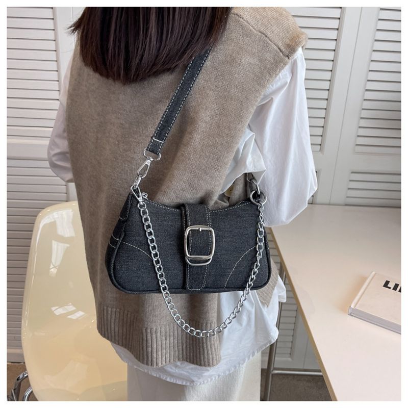Bolsa de ombro elegante em lona para mulher mala moderna_voghion.com