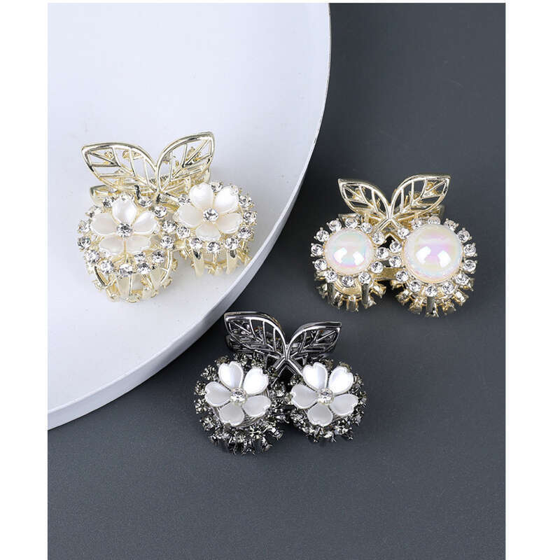 Capelli semi legati con piccola frangia nera, temperamento di alta qualità, fermaglio per capelli con mini frangia, fermaglio laterale Ins_voghion.com