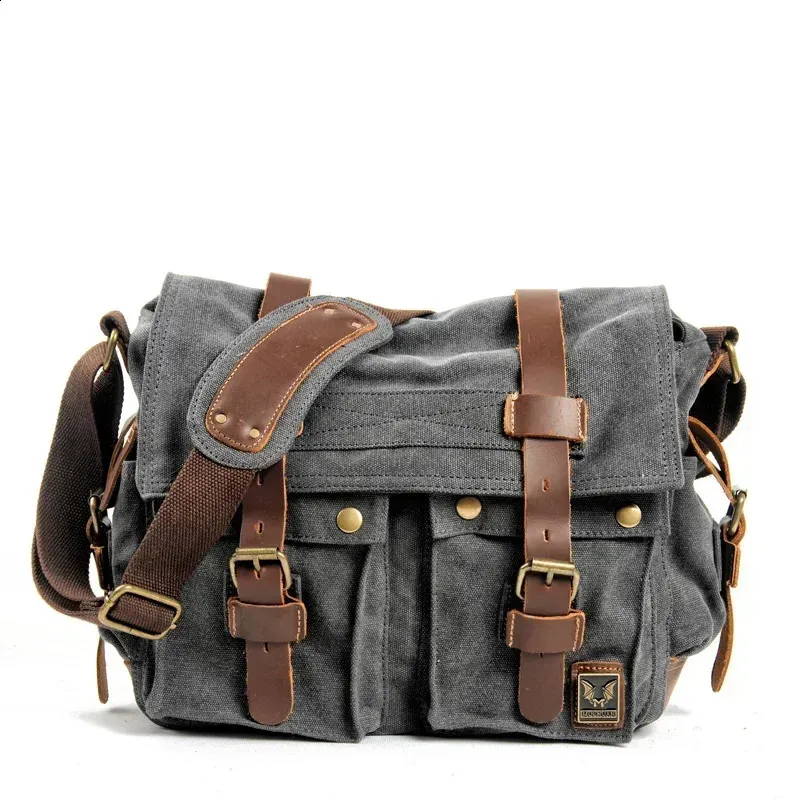 Sacoche en toile et cuir pour homme Will Smith, grand sac à bandoulière, sacoche pour ordinateur portable, sac à main de voyage 240824_voghion.com