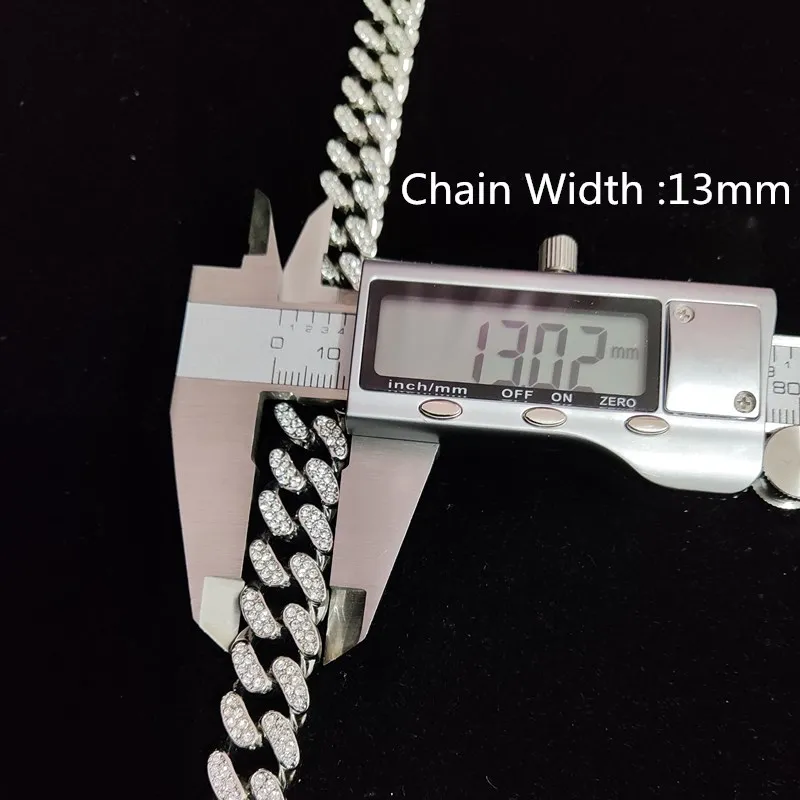 Colliers pendentifs hommes femmes Hip Hop PLUG collier lettre avec chaîne cubaine en cristal de 13 mm HipHop Iced Out Bling Fashion_voghion.com