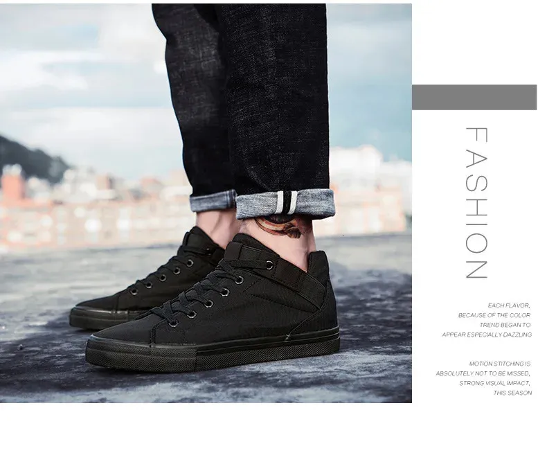 Baskets noires en toile pour hommes, chaussures décontractées respirantes en tissu pour jeunes hommes, augmentant la hauteur de 3 cm, 240624_voghion.com