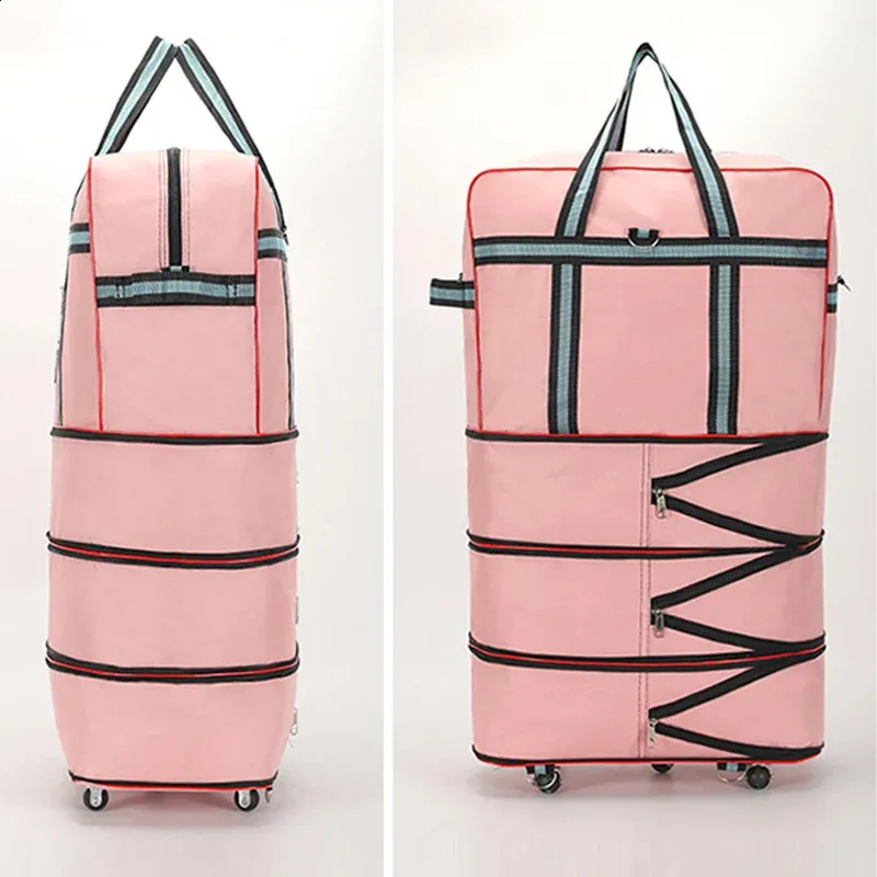 Faltbare Lage Taschen mit Großen Wasserdicht Erweiterbar Lages Pack Handtasche Unisex Universal Reisetasche auf Rädern XM133_voghion.com