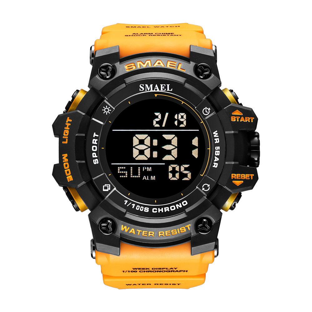 SMAEL quadrante grande orologio sportivo da uomo impermeabile orologio elettrico digitale studente orologio luminoso_voghion.com
