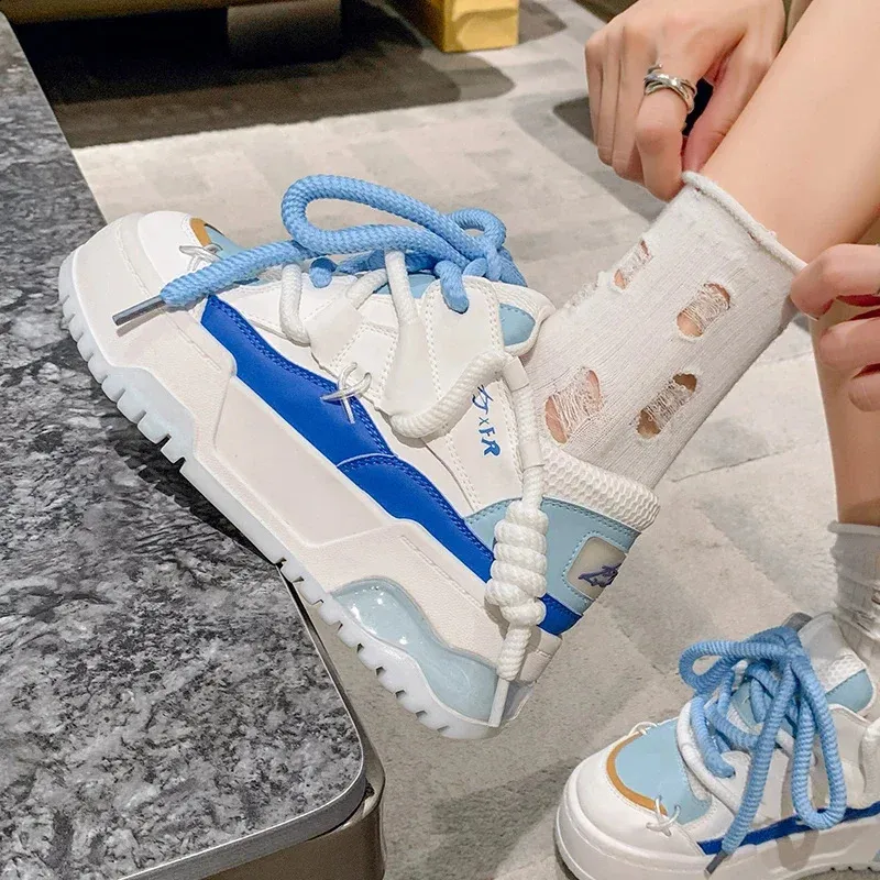 Scarpe sportive donna plateau comode sneaker alla moda casual_voghion.com