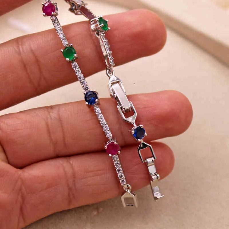 Jewelry Accessories Fashion Bracelets for Women Wedding Anniversary Birthday Gift Gold Color Red Green Zircon_voghion.com