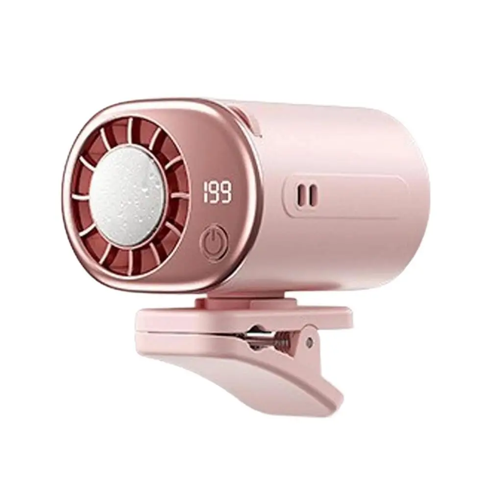 Portable Clip On Fan With Led Display And Usb Rechargeable Battery_voghion.com