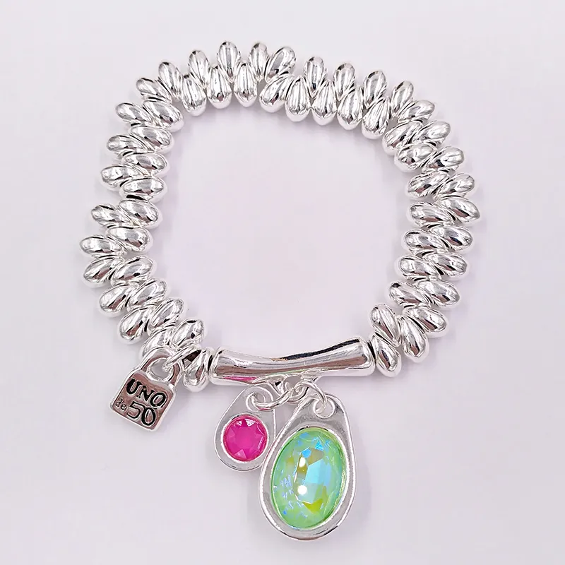 DIY Charms Evil Eye Schmuckherstellung Zubehör UNO de 50 Sterling Silber Unisex Armband für Frauen Armreifen Knöchelkette Perlen Sets Birt_voghion.com