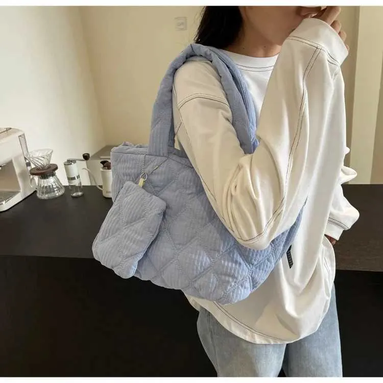 Damen Stepptaschen Set Große Schultertasche Und Handtasche_voghion.com