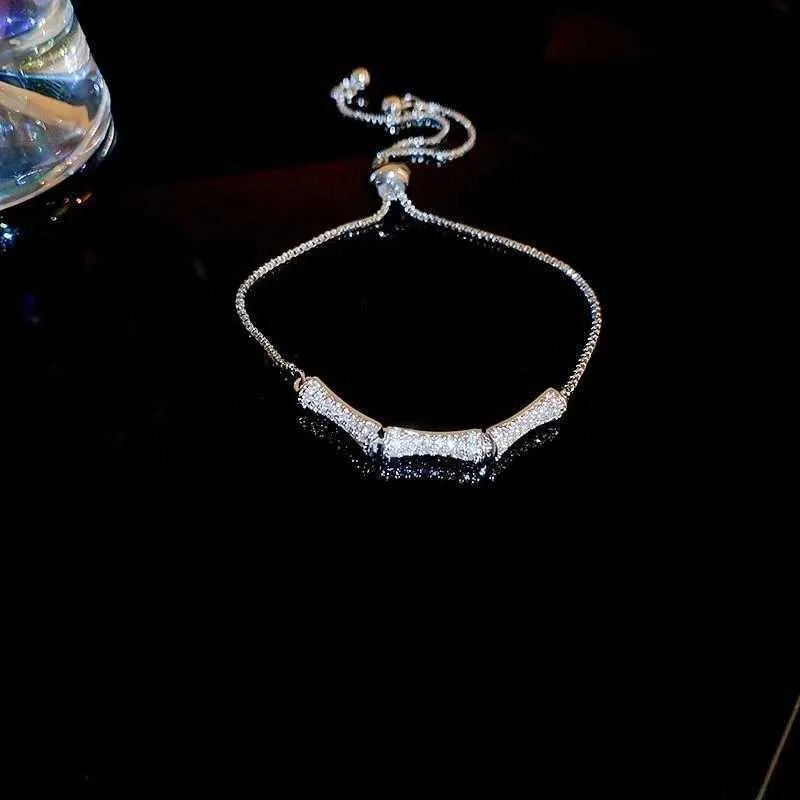 Rhinestone Crystal Bracelet Bamboo Joint Bangle For Wedding Jewelry_voghion.com