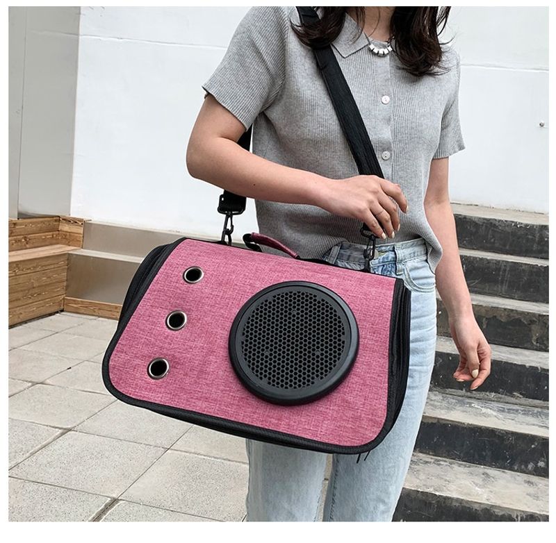 Katzentasche, neue zusammenklappbare tragbare Rauapsel-Haustiertasche aus Oxford-Stoff für den Außenbereich, tragbarer,_voghion.com